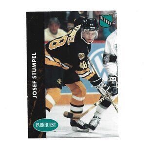 1992 French Parkhurst Josef Stumpel Boston Bruins Rookie Hockey Card [h75]